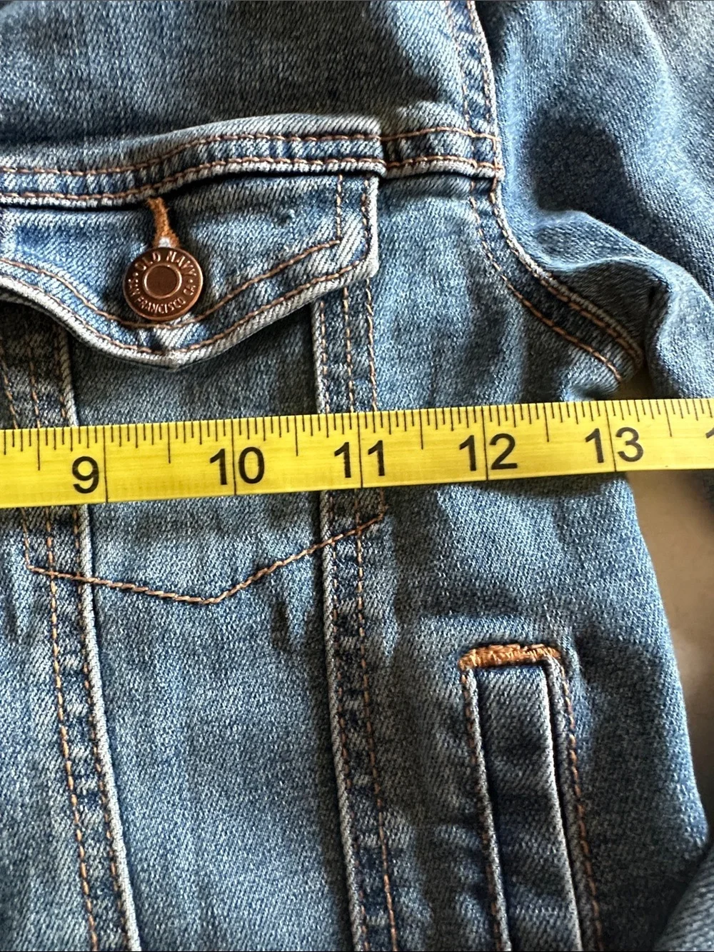 Old Navy Girls’ Blue Denim Jacket with California Patch